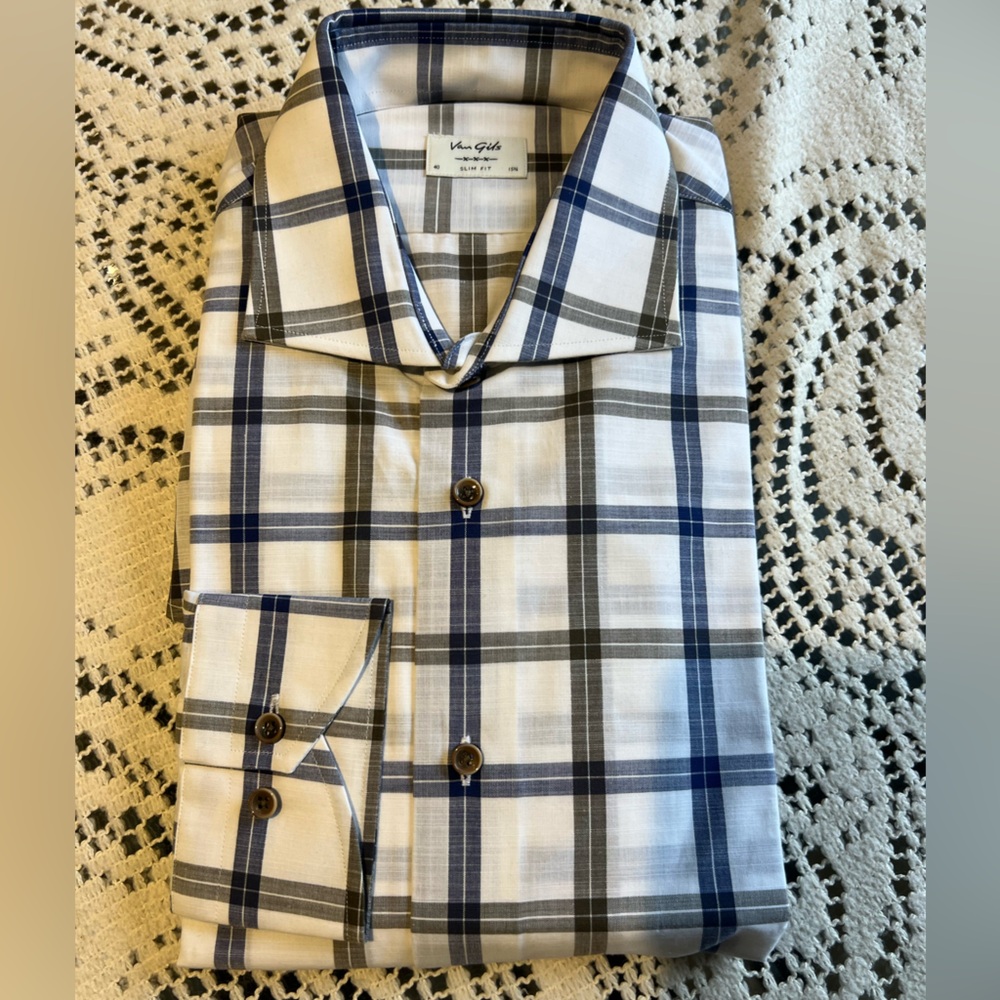 VanGil Cotton Plaid Button Down Shirt